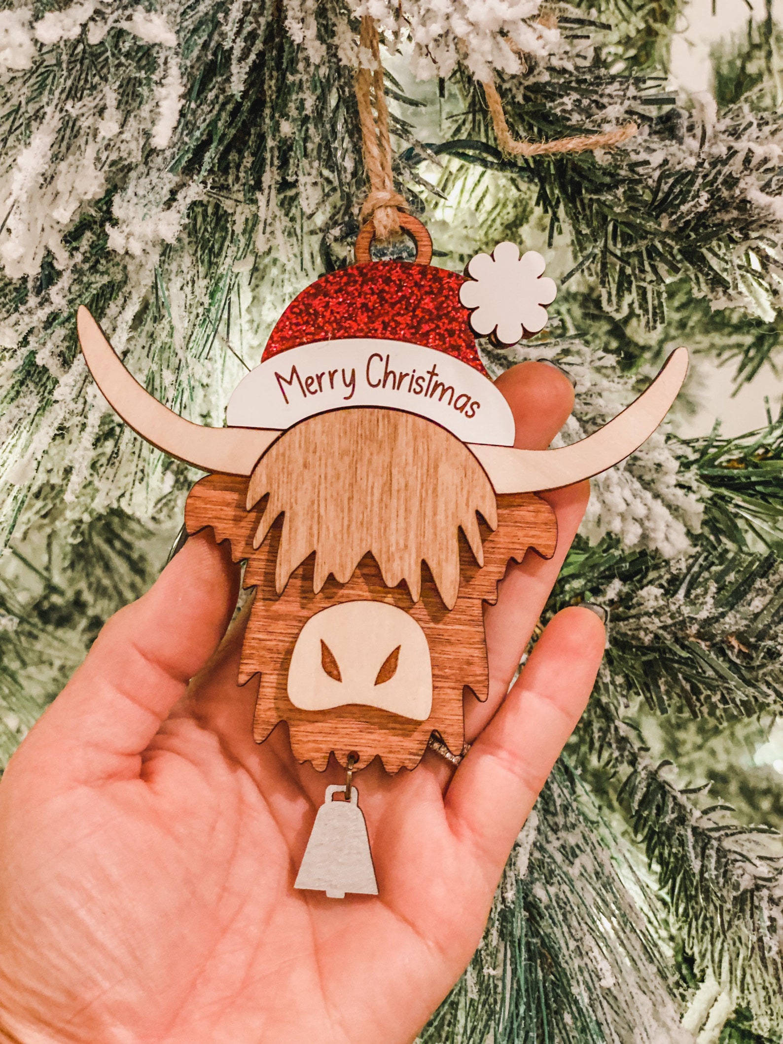 Highland Cow Ornament Cow Lover Gift Fluffy Cow Gift Etsy