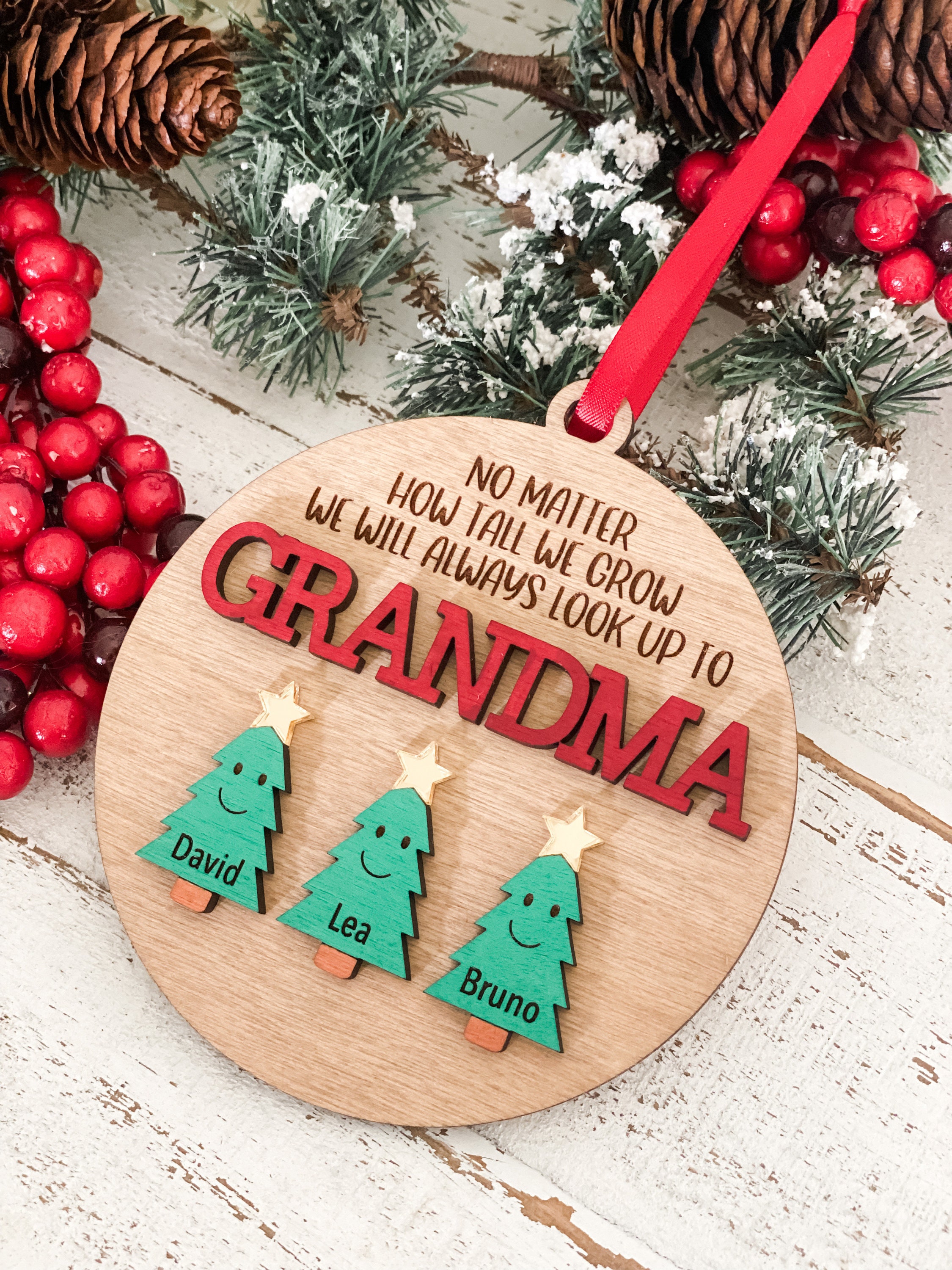 Dad ornament, fathers day, gift for grandma, personalized tree ornament, ornament for granddad, ornament for grandfather, family ornament