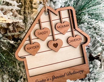 Pregnancy announcement, new grandparent gift, family Christmas ornament, pregnancy reveal