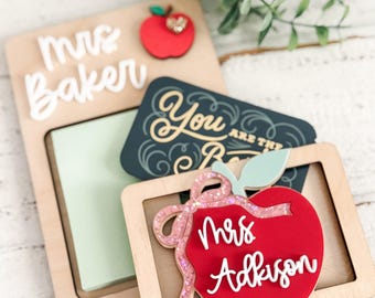 Teacher gift card holder, teacher appreciation week gift, personalized teacher notepad