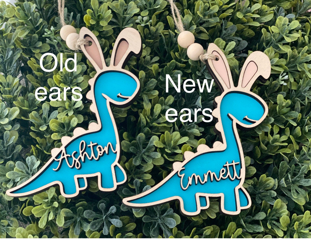 Easter basket tag, personalized name tag, dinosaur decor, Dino easter tag, easter bunny, kids easter decor, Easter egg, baby boy gift