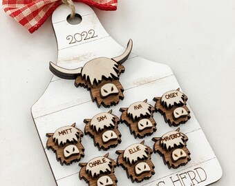 Personalized Highland Cow Ornament | MakerPlace By