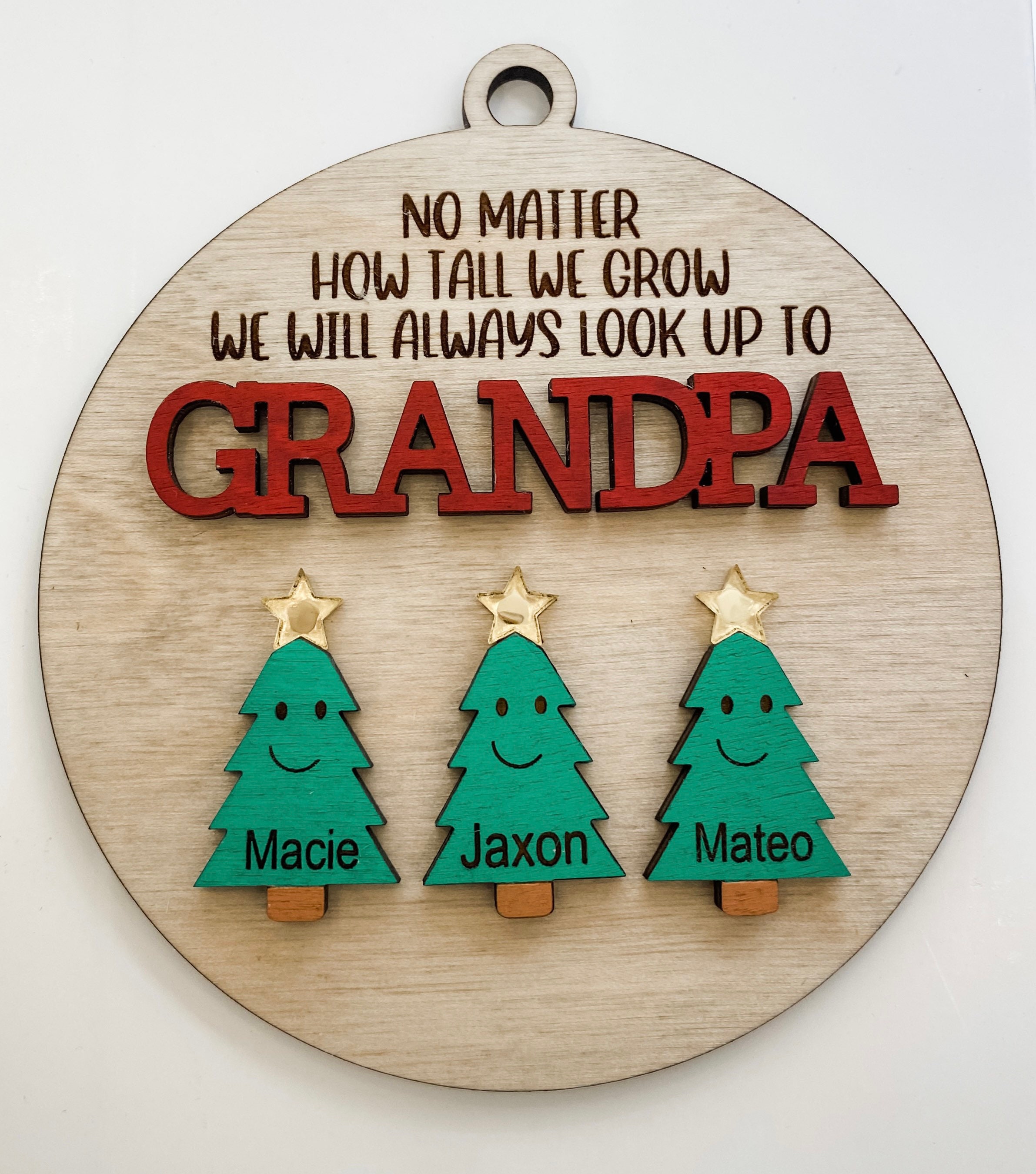Dad ornament, fathers day, gift for grandma, personalized tree ornament, ornament for granddad, ornament for grandfather, family ornament