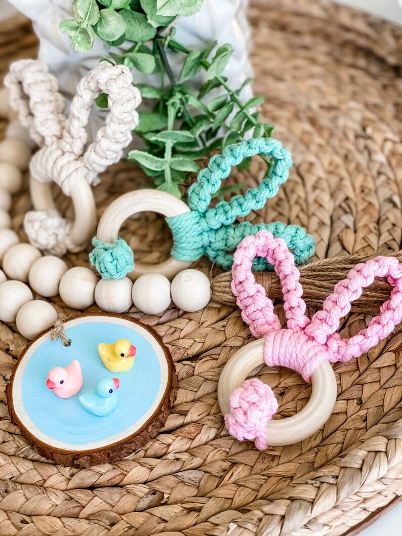 Easter tiered tray decor kids Easter decor farmhouse Easter decor Spring decorations Easter garland Easter mini door hanger