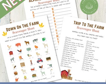 Farm Scavenger Hunt Bundle, Family Trip Activity (Digital Download)