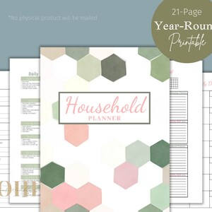 Household Binder Printables, Home Management Planner, Planner Inserts, Household Planner, Meal Planner Printable, Cleaning Schedule