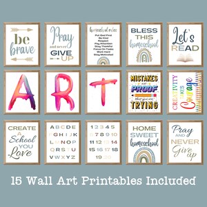 Set Of Educational Posters, 15 Homeschool Printables, Homeschool Wall Art, Classroom Printable, Homeschool Decor, Wall Decor, Kid Printables