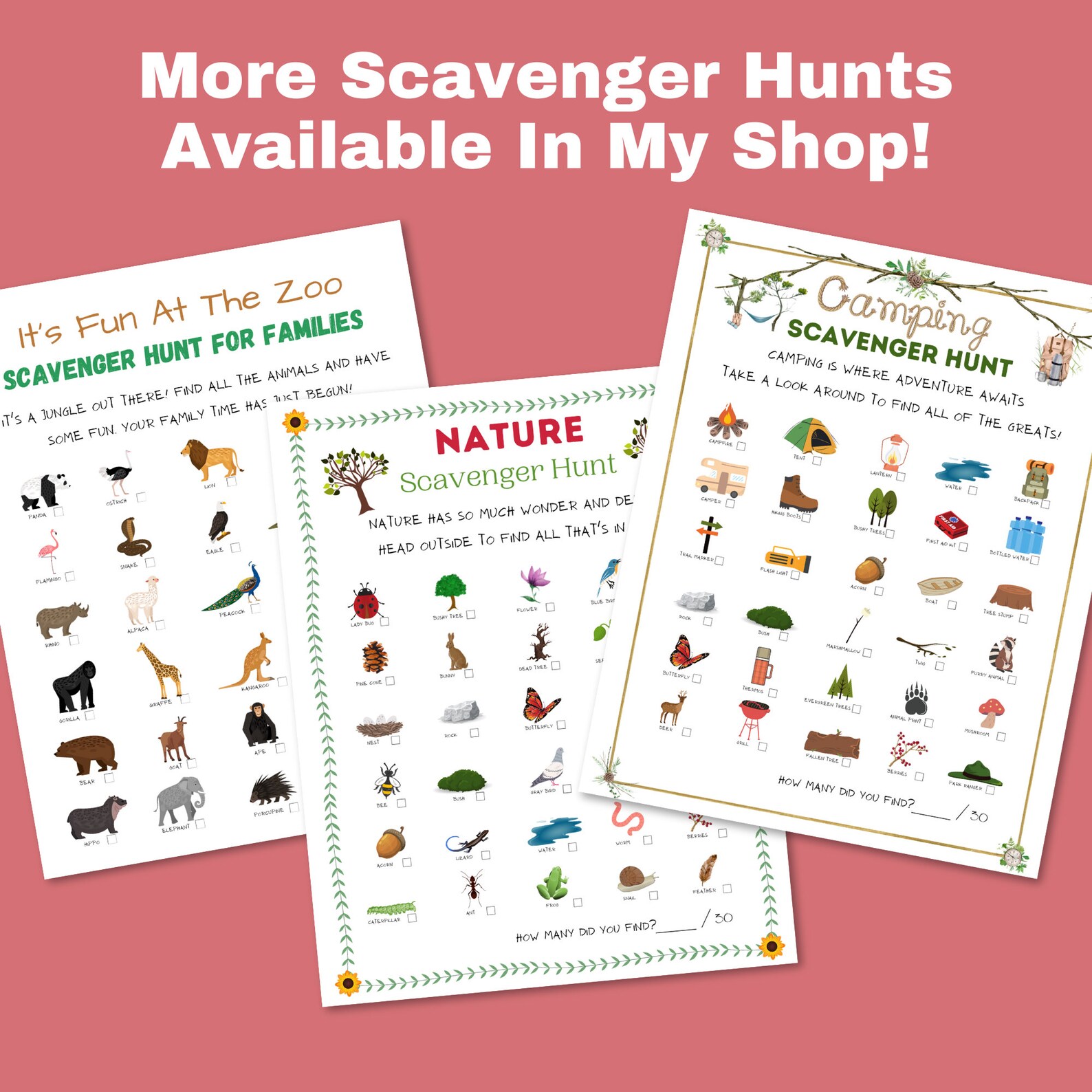 Farm Scavenger Hunt Bundle, Family Trip Activity (digital Download) - Etsy