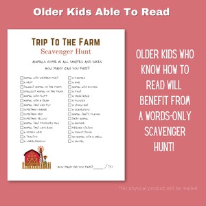 Farm Scavenger Hunt Bundle, Family Trip Activity (digital Download) - Etsy