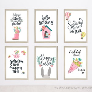 Spring Wall Art, Spring Wall Decor, Spring Wall Art Printables, Easter Wall Art, Easter Wall Decor, Printable Prints, Spring Home Decor