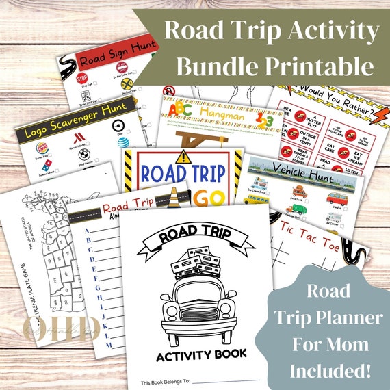 Road Trip Activity Bundle Printable, License Plate Game Printable, Car  Bingo, Vacation Packing List, Road Trip Essentials, Scavenger Hunt 