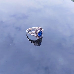 Blue Iolite Ring,Handmade Ring,Statement ring,Gift For Her,Iolite Ring,Gemstone Ring,Anniversary Ring,925 Sterling Silver Ring.