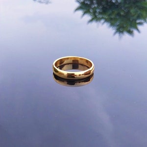Solid Plain Ring,24kt Gold Plated Ring,Statement Ring,Handmade Ring,Solid Ring,Gold Plated Ring,Gift For Her,Gift For Him,Stackable Ring.