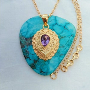 Natural Amethyst Gemstone Box Pendant,24kt Gold Plated Medicine Pendant,Handmade Openable locket Pendant,Secret Message Box Pendant