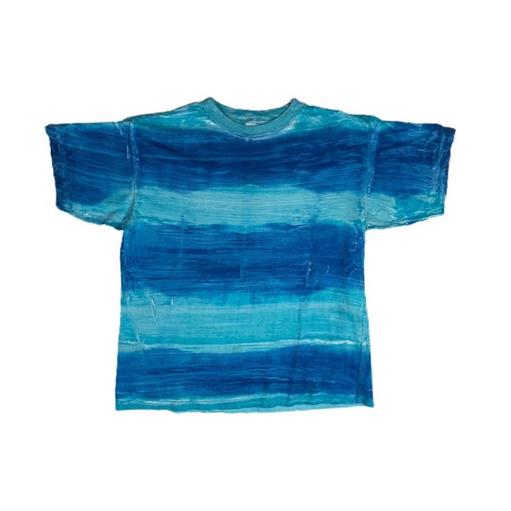 Vintage Blue Abstract Tee Fits L/XL - image 1
