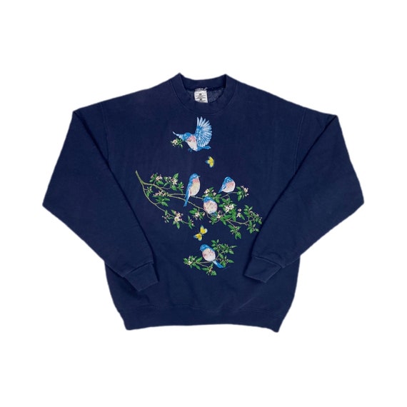 Floral Birds Crewneck XL - image 1