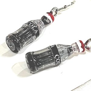 Cola Miniature Bottle Dangling Earrings for Girls