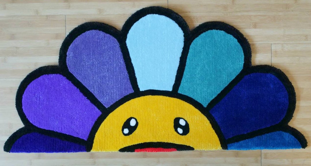 The Murakami Flower Rug Tapestry 45 Percent Edition Etsy