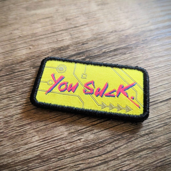 Cyber Punk  Style "You Suck" Pen Tab for Flight Suits