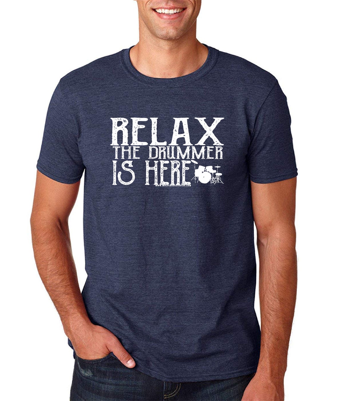 relax the drummer is here t shirt