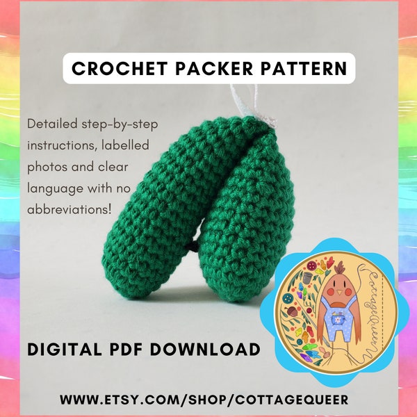 PATTERN! Basic crochet packer pattern/tutorial for Trans +, FTM, Non-Binary folks. pdf download, DIY gender joy!