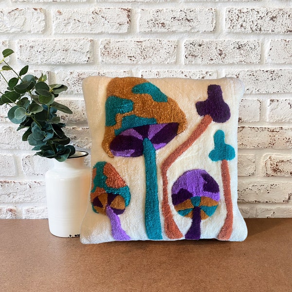 Mushroom Tufted Pillow Etsy
