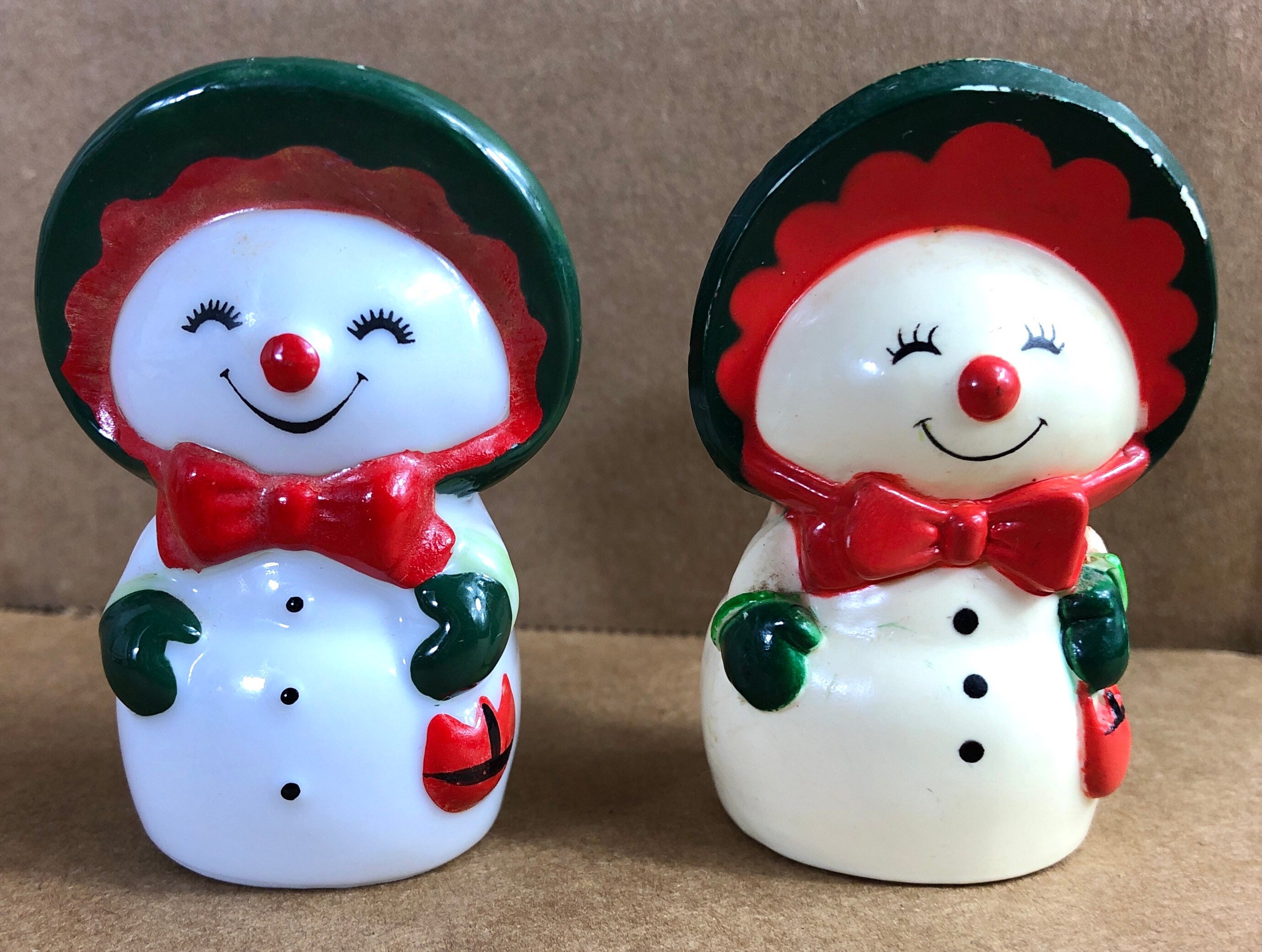 Schneemann und Schneefrau Salz und Pfefferstreuer Etsy