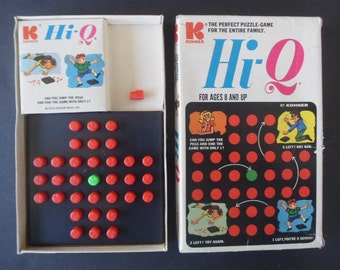 Vintage 1972 Kohner Hi-Q Solitaire Game - Complete
