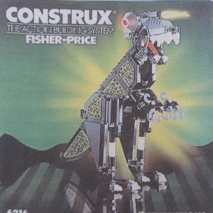 Rare Vintage 1980&#39;s Fisher Price Construx #6216 Clawdious Rex
