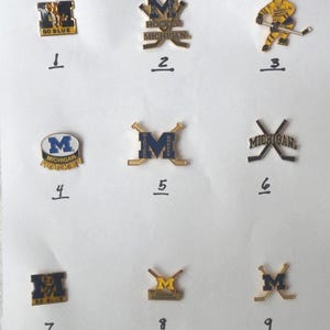 University of Michigan Wolverines Hockey Lapel Pin - YOU CHOOSE