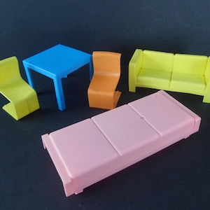 Vintage 1973 Mattel Barbie Dream House Furniture Lot
