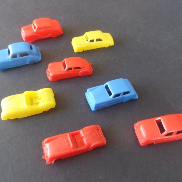 Vintage 1960's Lot of 8 Plastic Toy British Cars - Cars of the World