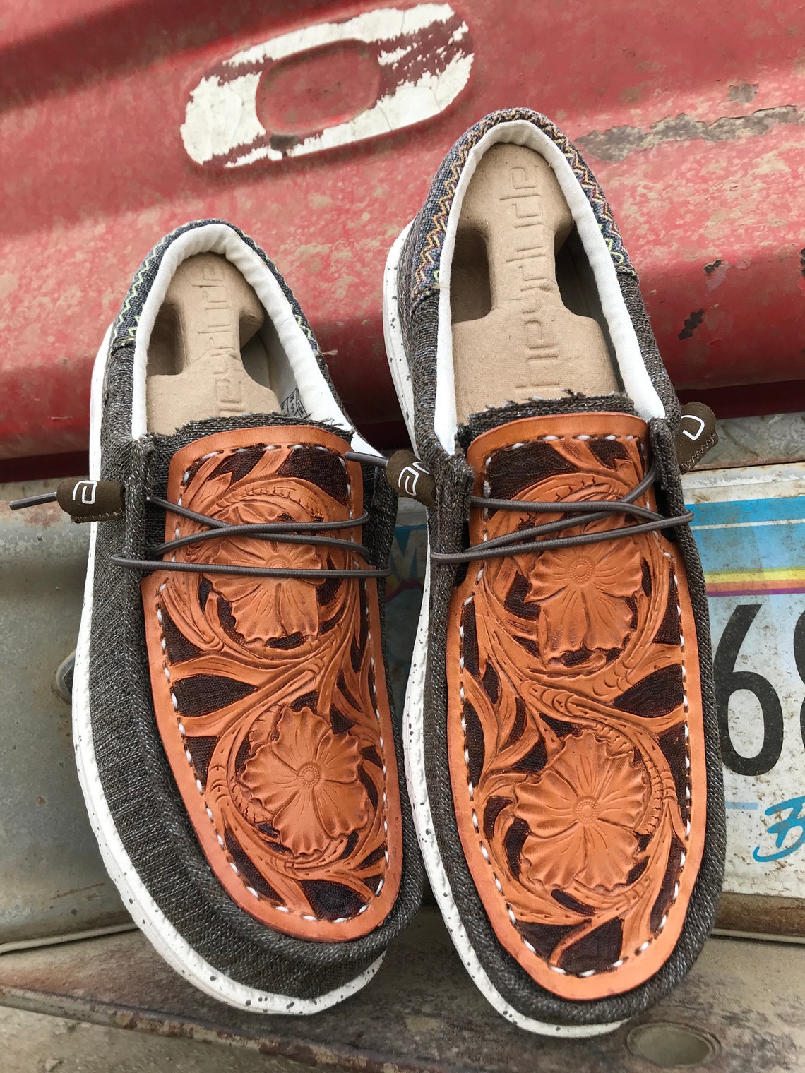 Handtooled leather hey dudes | Etsy