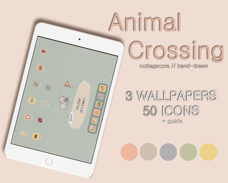 Cute Animal Crossing Icon Set iOS 14 & Android Etsy
