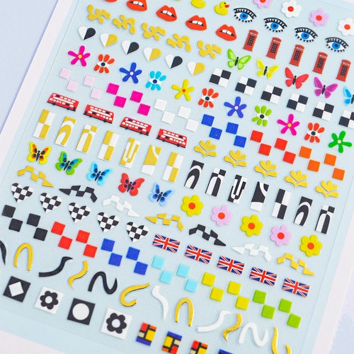 3D/5D Smile Daisy Flower Nail Art Stickers Etsy