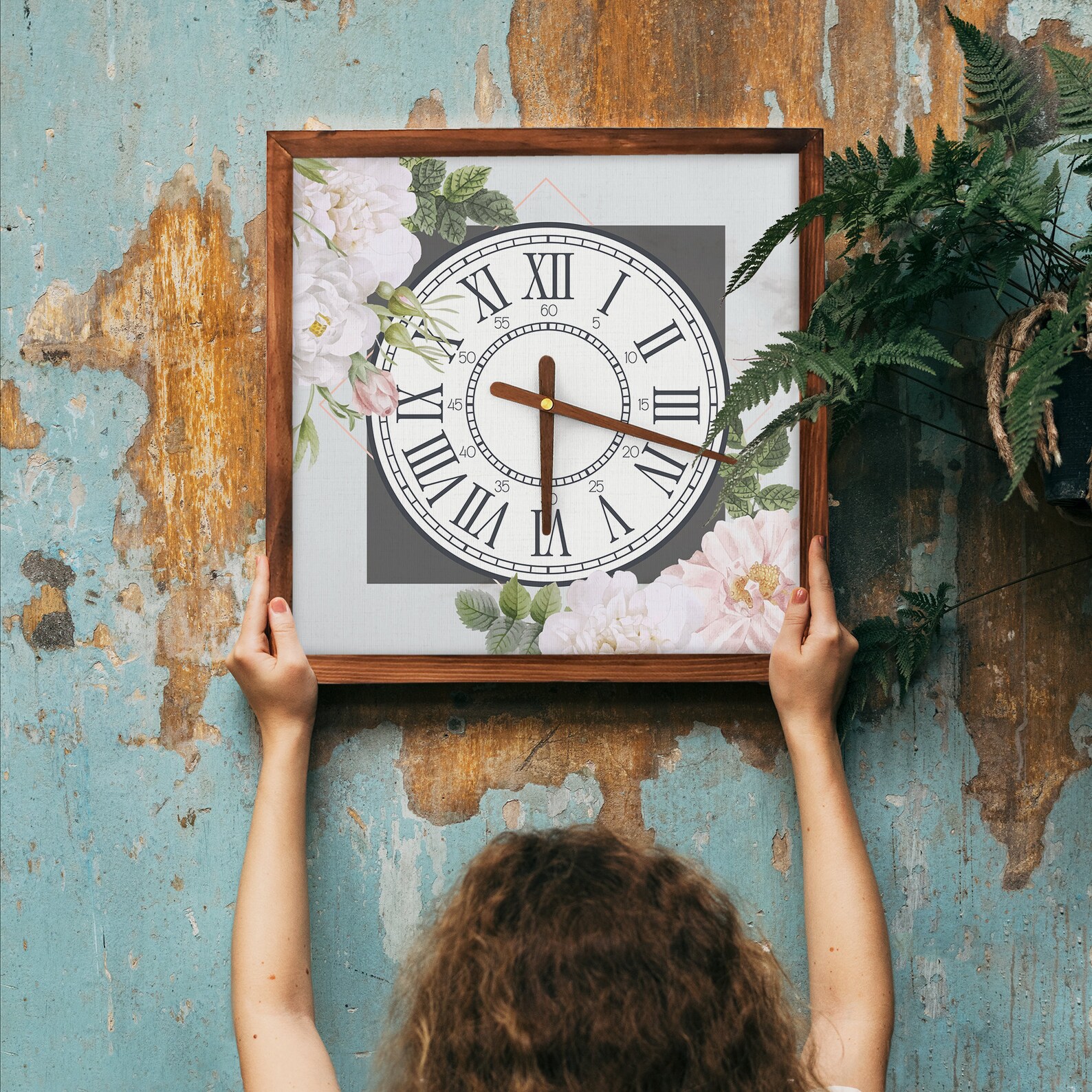 Clock Bathroom Wall Clock Analog Desk Clock Wooden Clock Etsy