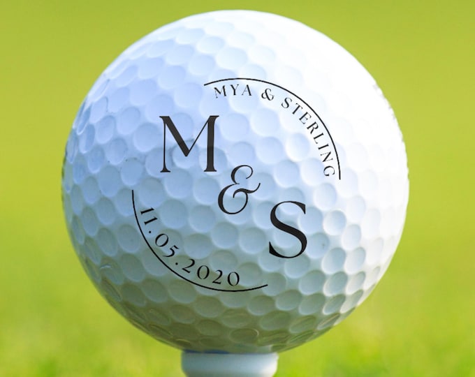 Custom Wedding Golf Balls – Personalized Names & Date, Unique Wedding Favors or Anniversary Gift