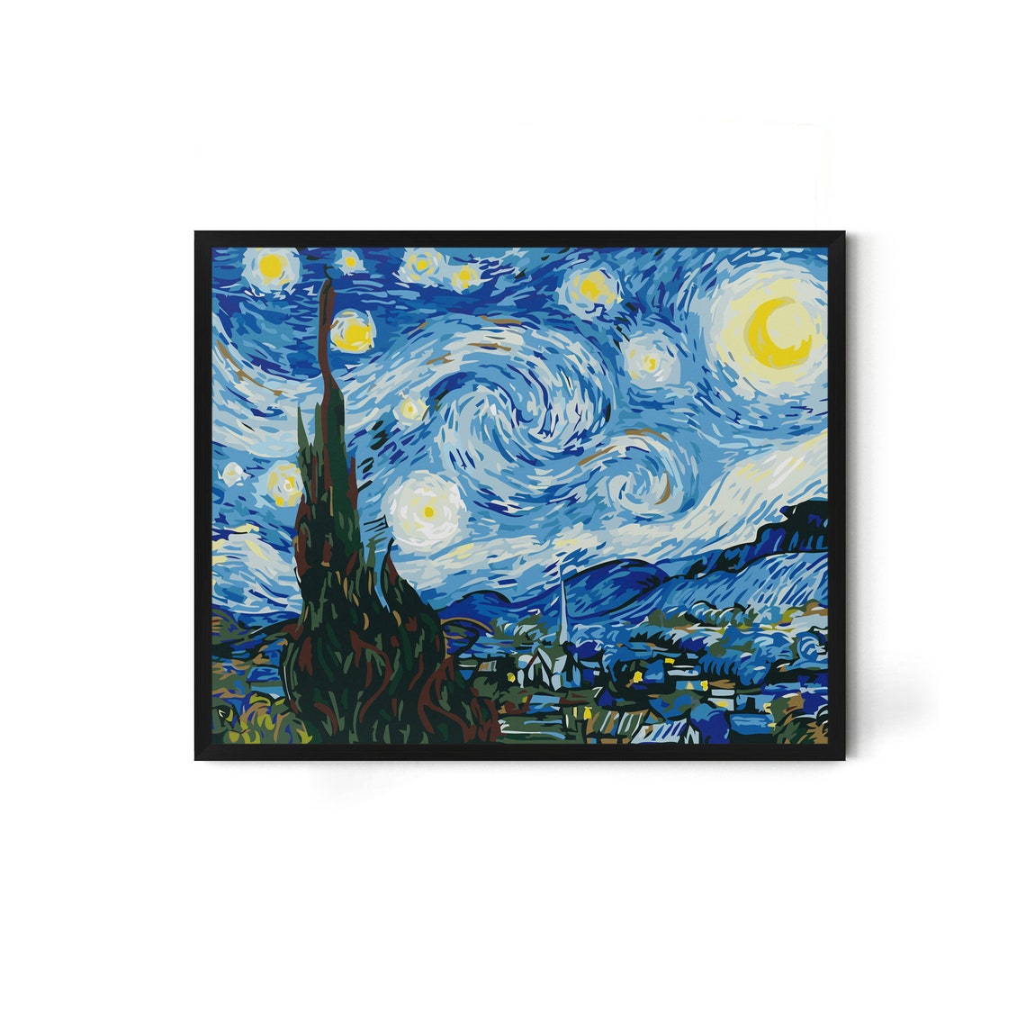 Vincent Van Gogh Starry Night Paint By Numbers for Adult Kit Etsy