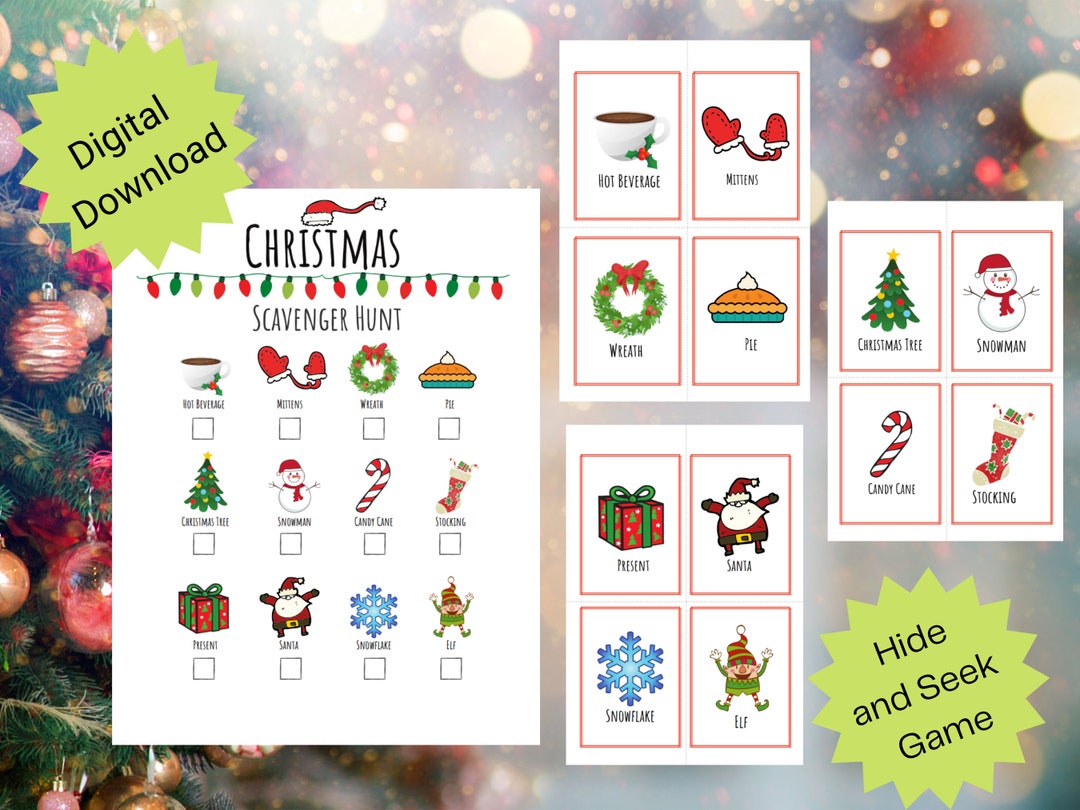 Christmas Scavenger Hunt Hide and Seek Interactive Childrens Game ...