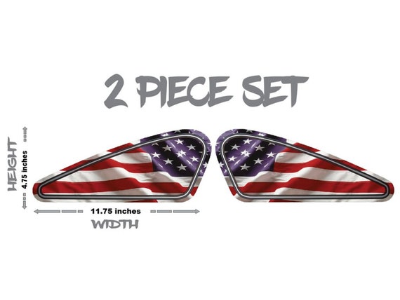 8-Pack Metal USA American Flag Car Emblem Badge – Motorcycle Fairing Decals