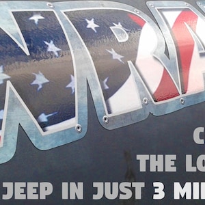 American Flag Hood decals  - Made For / Compatible with:  Wrangler - 2pc set