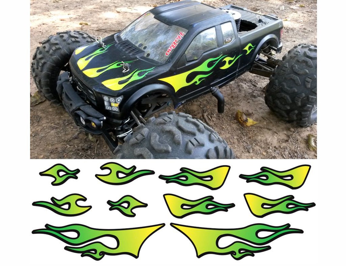 1/10 Scale RC Car / Truck Universal Tribal Flame Decal Set - Etsy