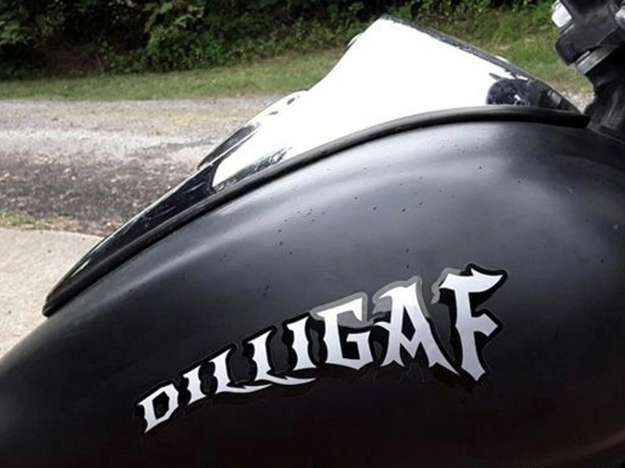 Dil Stickers Dilligaf - Decals Stickers - 2pc Set for Motorcycles Helmets Car ...