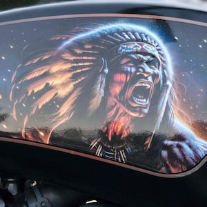 Indian Scout Motorcycle Tank decals - Ancestral Fire - for Scout Bobber 60 20 Rogue 2015 thru 2024