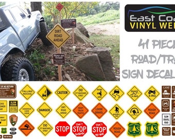 1/10 Scale RC rock crawler- DIY - Trail & Road sign set - 41 pieces