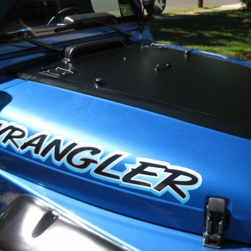 Stickers op motorkap Gemaakt voor/compatibel met: Wrangler - BLUE SUGAR - set van 2