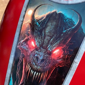Demonic Dragon - Motorcycle tank Decal - 1pc - Harley Sportster Chopper Bobber Honda Rebel Fury