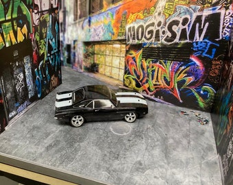 1/10 Scale RC Scale Garage Walls / Diorama / backdrop  -  Decal kit - For R/C Crawler, Cars trucks - 'Urban Street Art Overload'