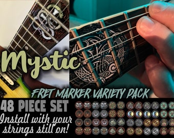 Mystic 48 piece Guitar Fret Marker Fingerboard  set - for Dean Gibson Warlock Jackson ML Fender Flying V Yamaha acoustic Harmony Donner