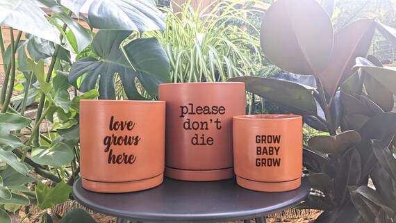 Home & Living Outdoor & Gardening Herb Modern Farmhouse Pot Punny Pots ...